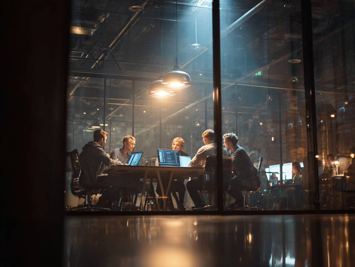 Analytics dashboard on large display